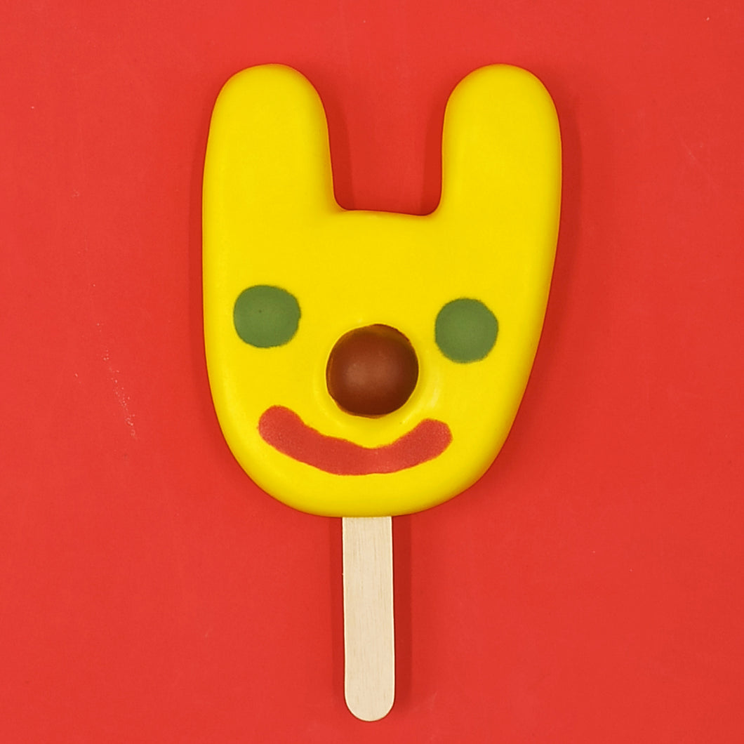 Rabbit popsicle yellow face+choco nose