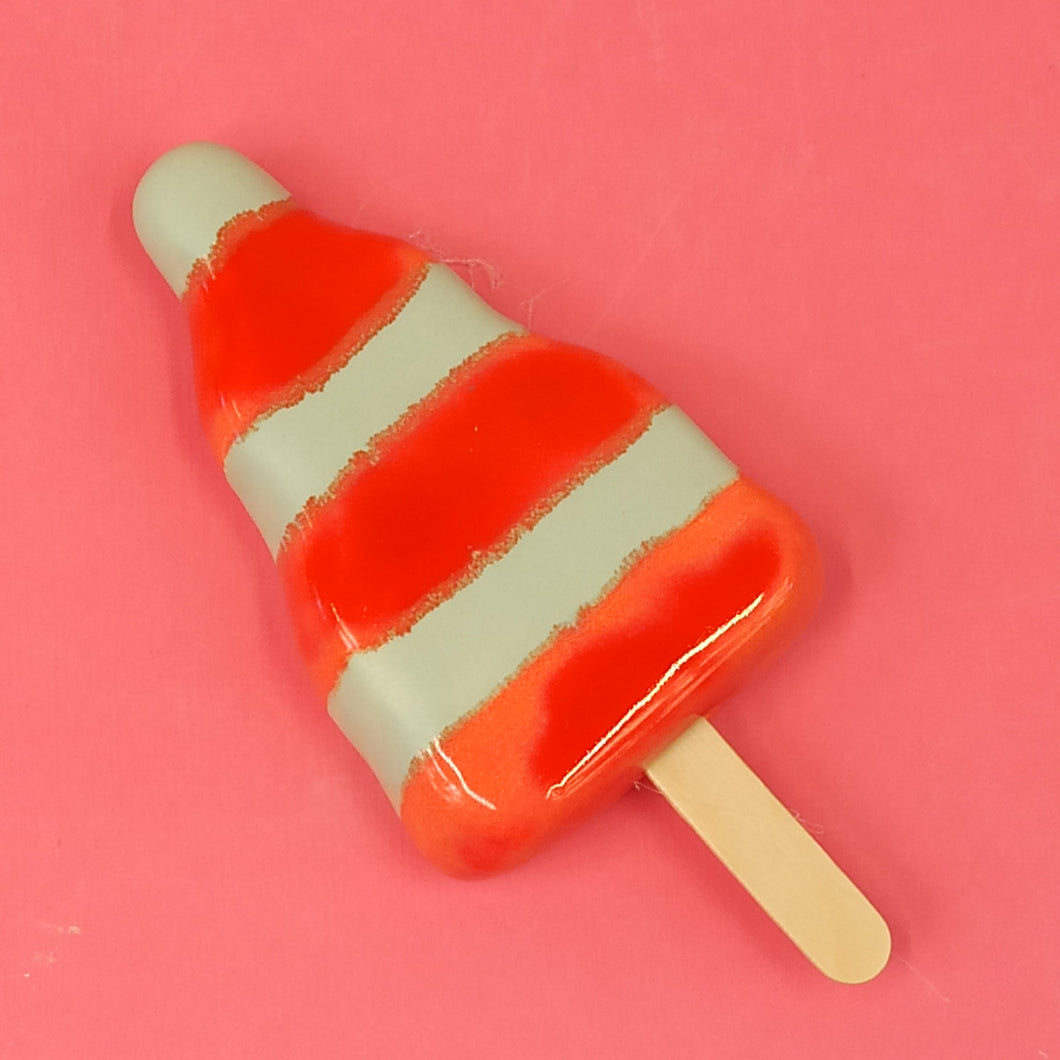 Popsicle raket orange+blueberry stripes