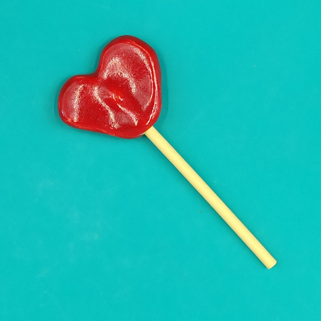 Hartje lollipop+yellow stokje