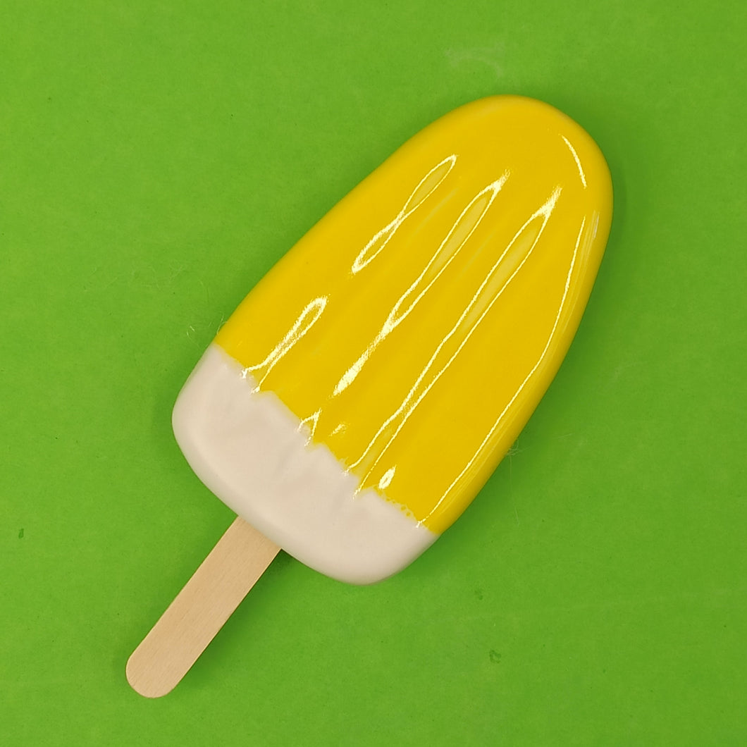 Popsicle round shiny lemon+vanilla